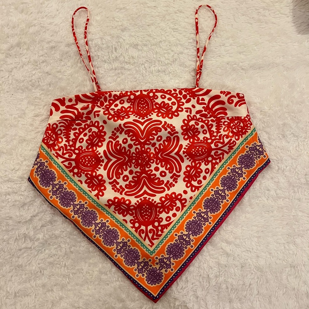 ZARA colorful bandana style top - XS/S